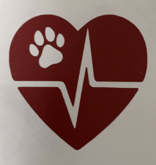 Herz-Puls-Pfote Aufkleber, verschiedene Farben und Größen Foto 2