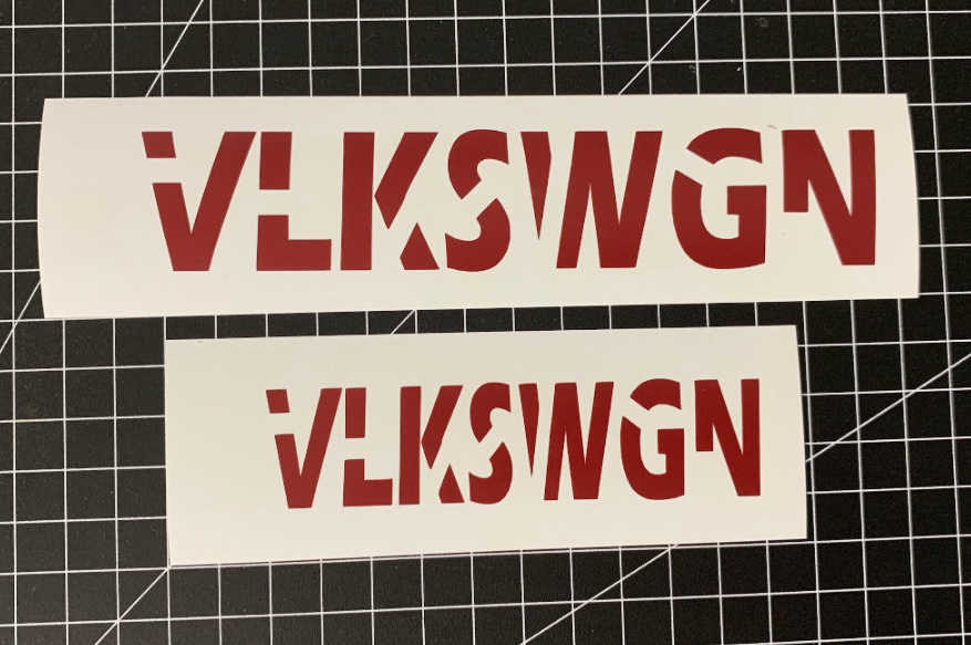 Aufkleber VLKSWGN Var. 1, Vinyl Folie,  versch. Größen u. Farben