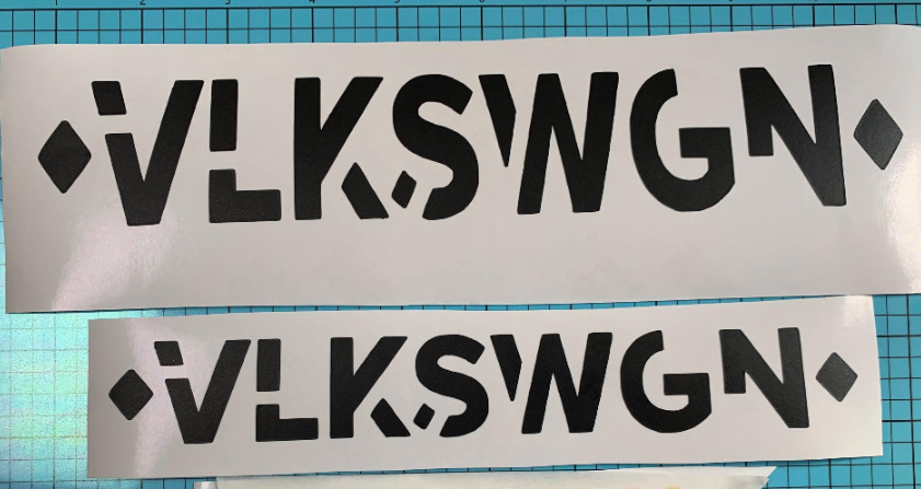 Aufkleber VLKSWGN Var. 2, Vinyl Folie, versch. Größen u. Farben Foto 2