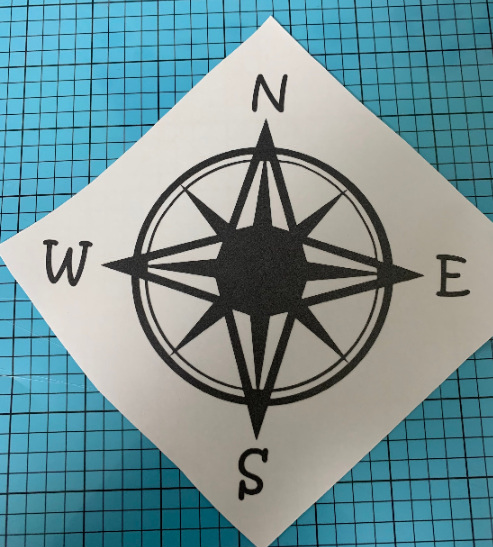 Aufkleber Windrose Kompass; versch. Farben und Größen
