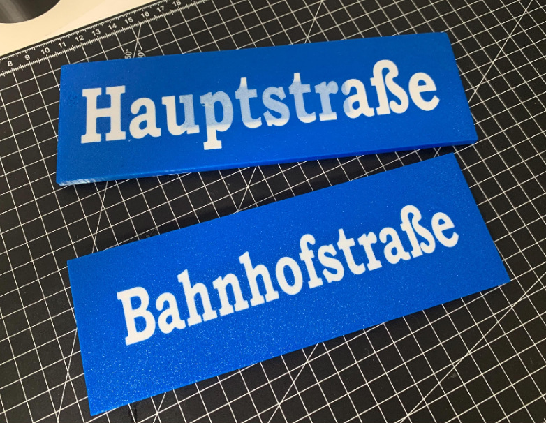 Geocaching Versteck - Straßennamenschild, magnetisch