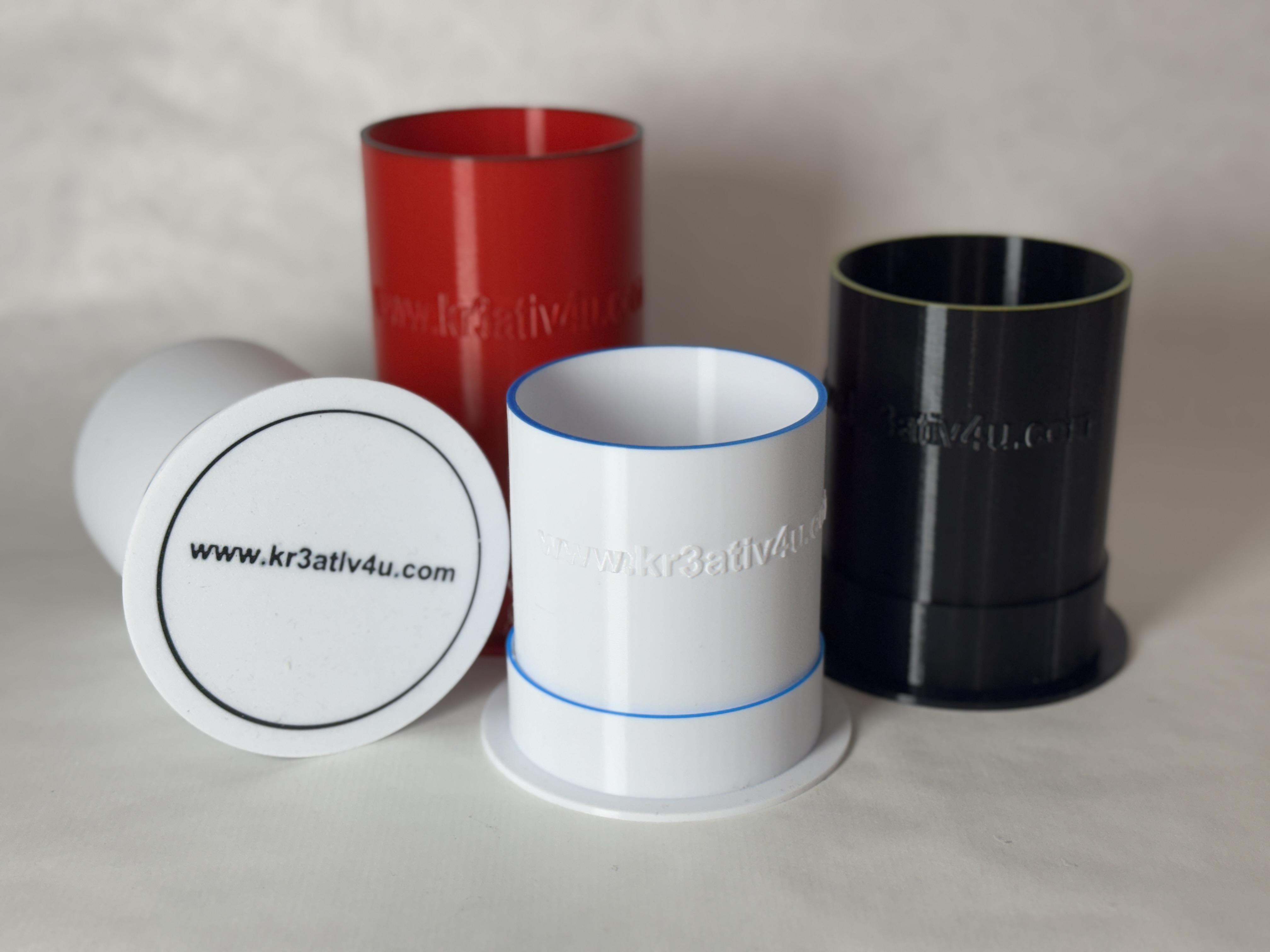 Behälter rund + oval für Seifenswirl, Pull-Through, Tool für Kaleidoskopseifen - 3 Größen!!