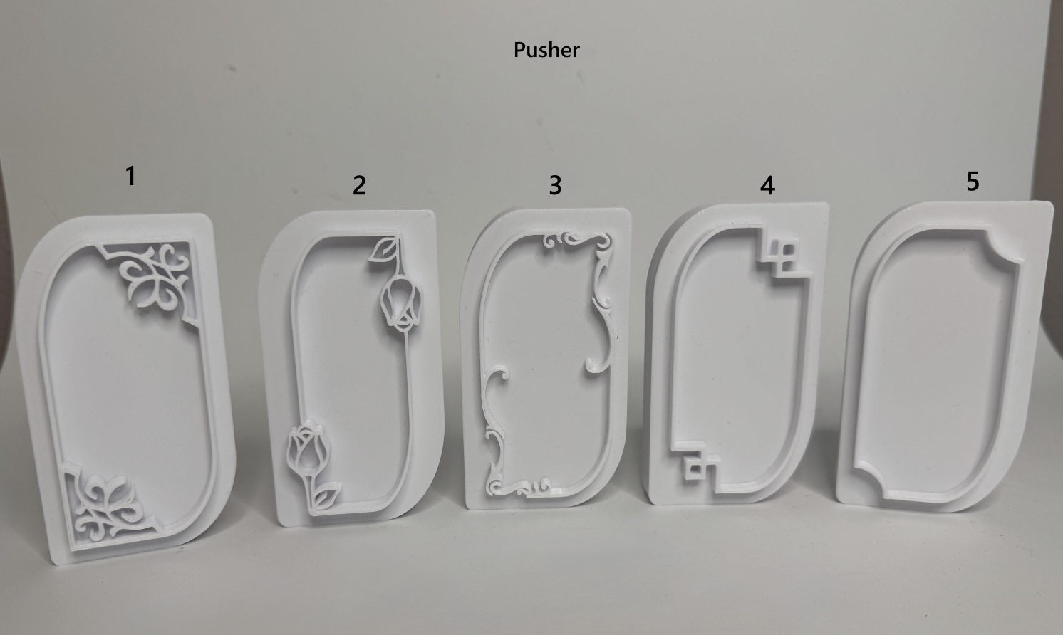 Seifenformbehälter rechteckig mit 2 Rundungen, Pusher mit od. ohne integriertem Stempel Foto 5