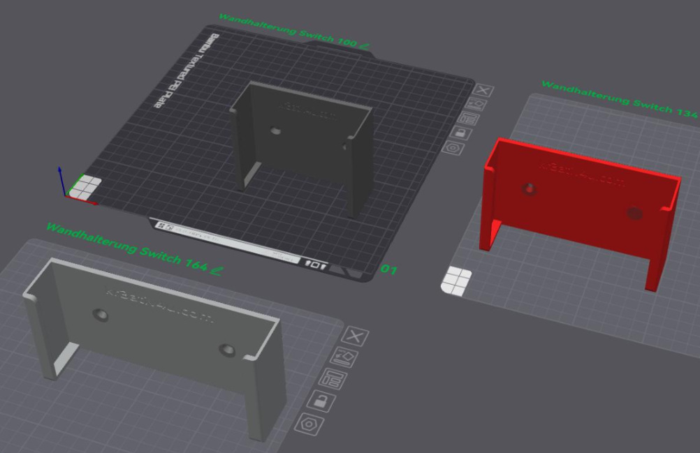 Halterungen (Wand, unter Tisch) für Switch, verschiedene Größe Foto 5
